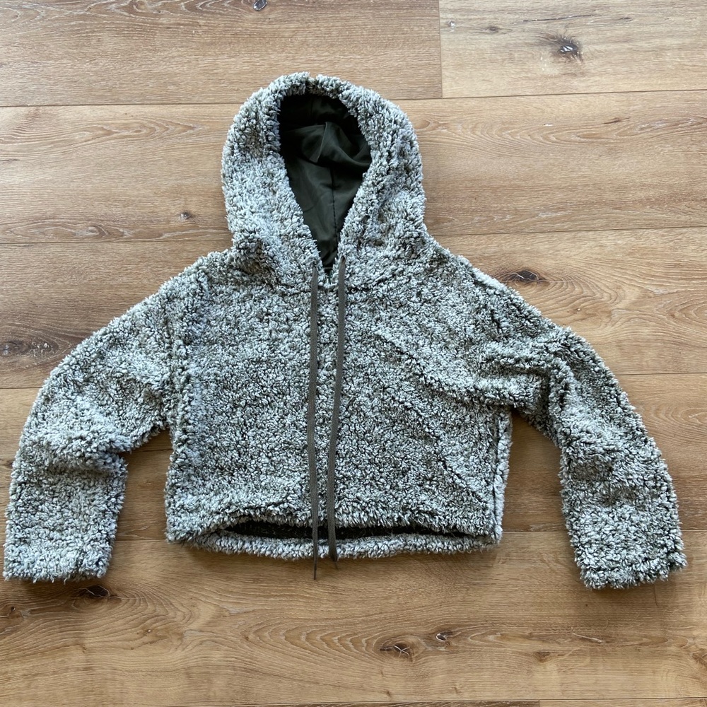 Cropped Sherpa Hoodie